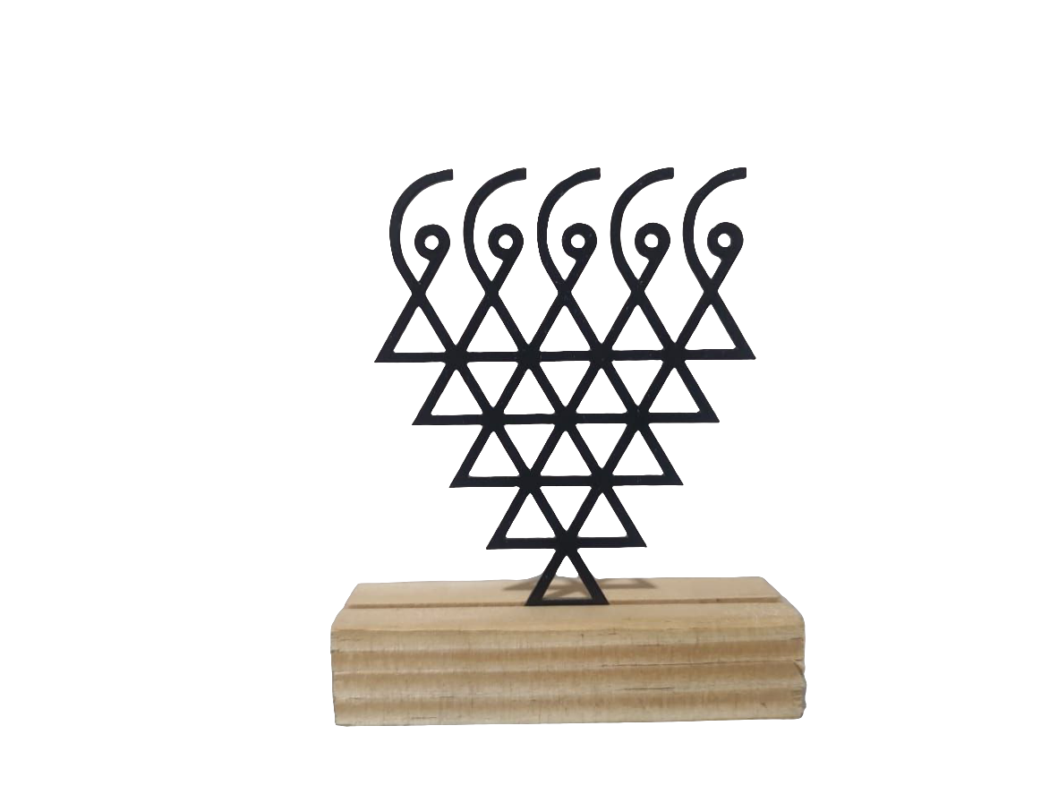 Metal Saraswati pine wood stand 🌟