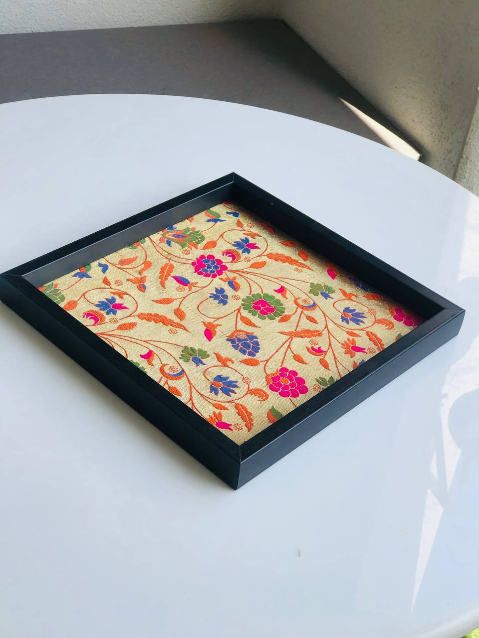 Elegant Paithani Serving Tray🍁