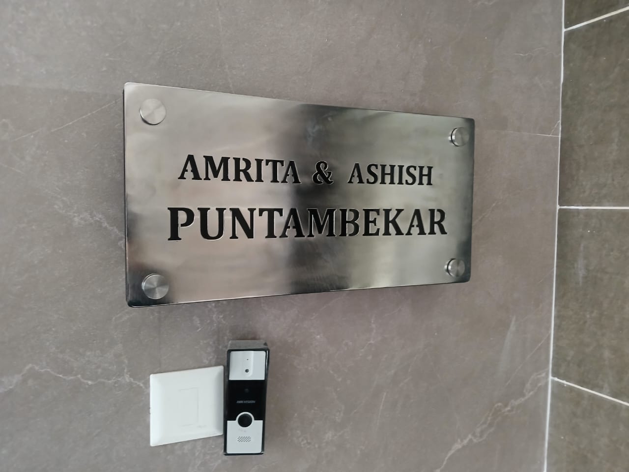 SS Stainless Steel Nameplate Engraved Customize Name❤️❣️🍁