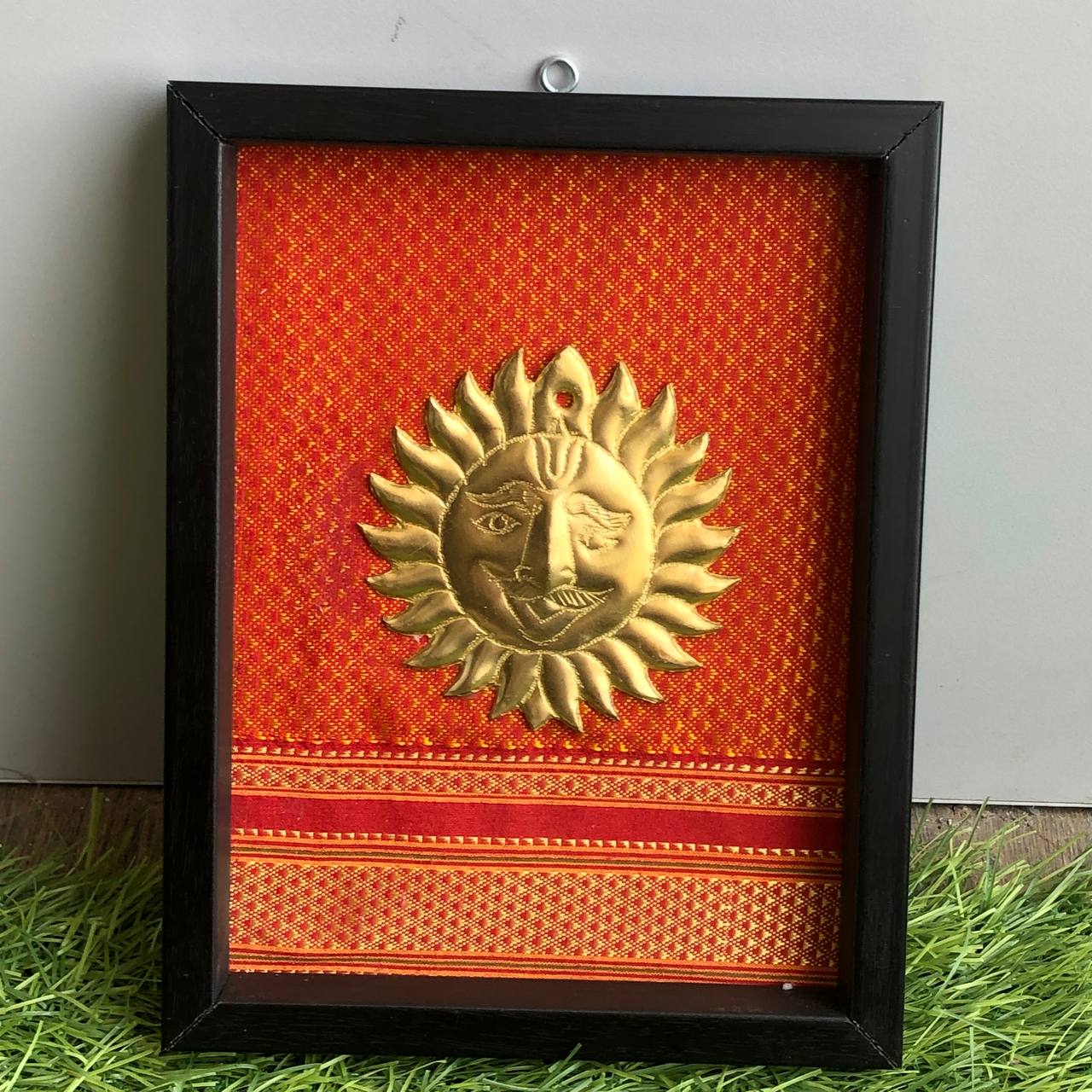 Brass Sun Khan fabric frame ๐โ๏ธ