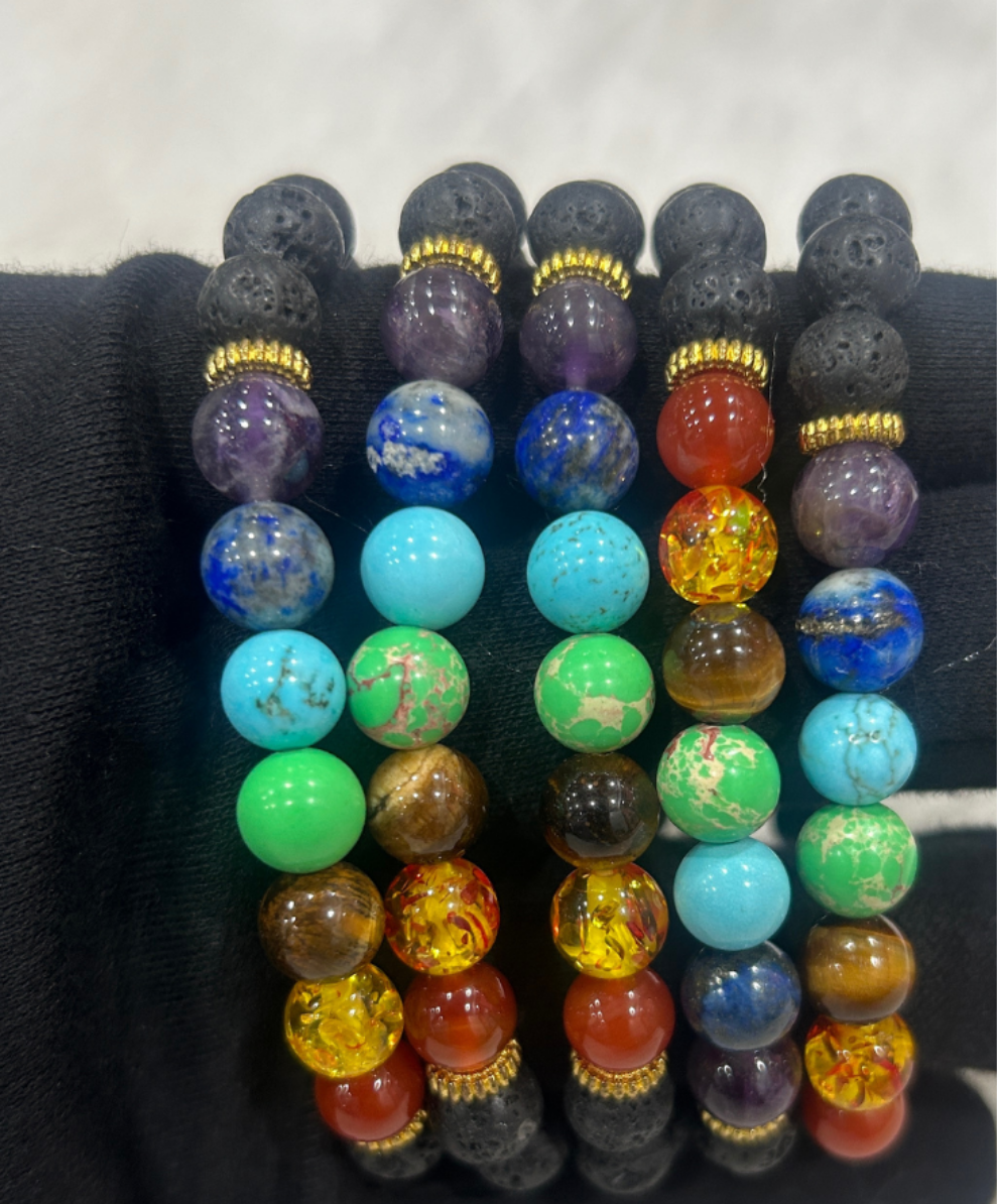 Seven Chakra + Lava Bracelet ✨🍃