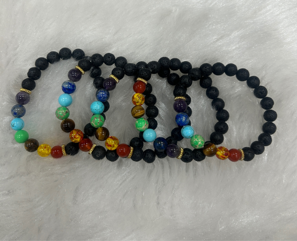 Seven Chakra + Lava Bracelet ✨🍃