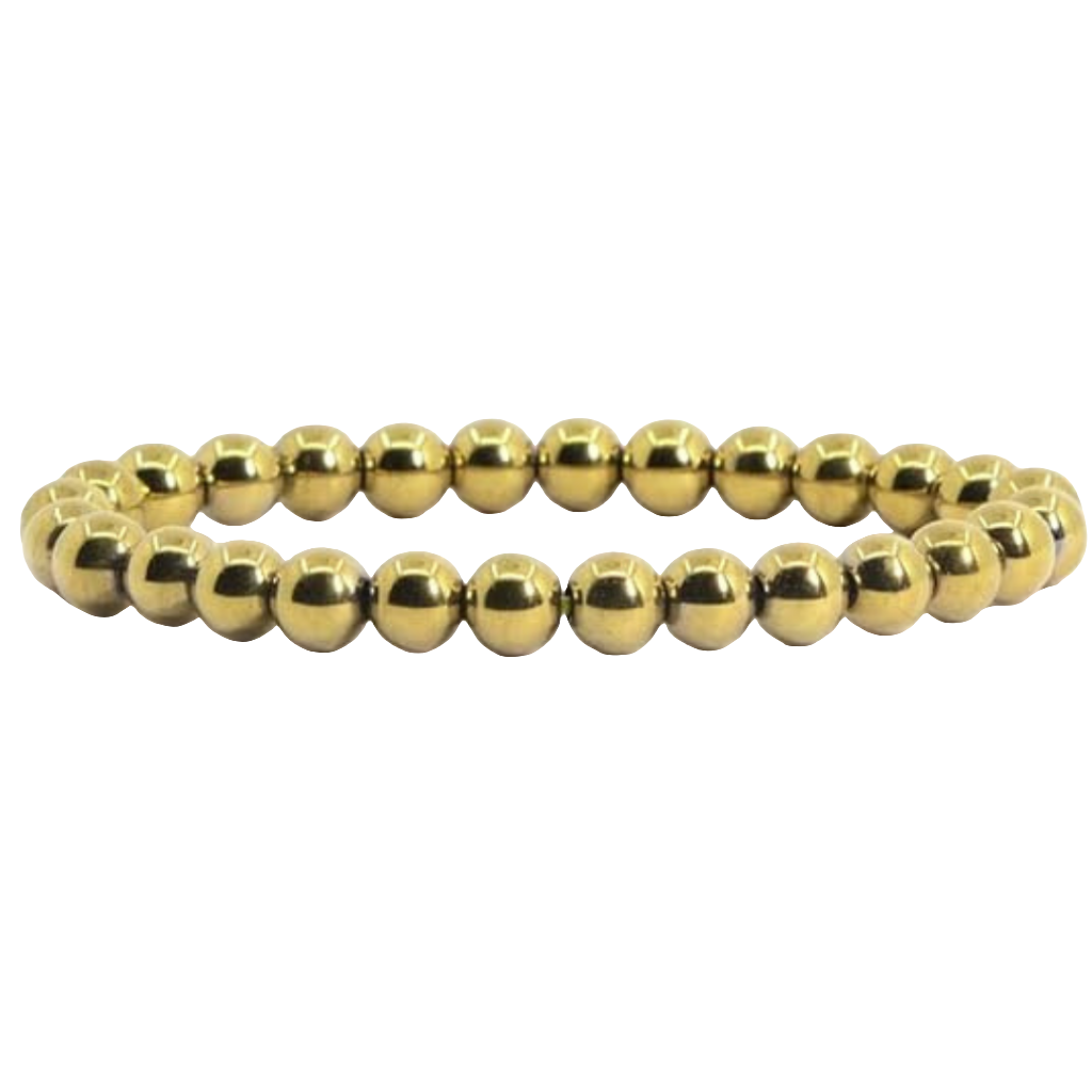 💛 Golden Pyrite Coated with Hematite Bracelet 💛