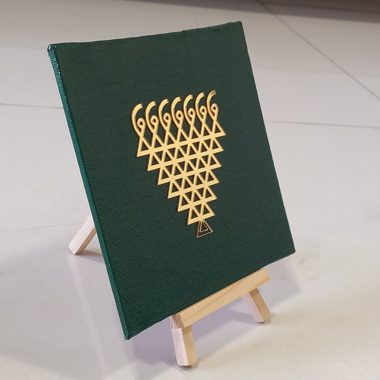 Canvas saraswati with pinewood stand ✡️♾️🛐⚛️