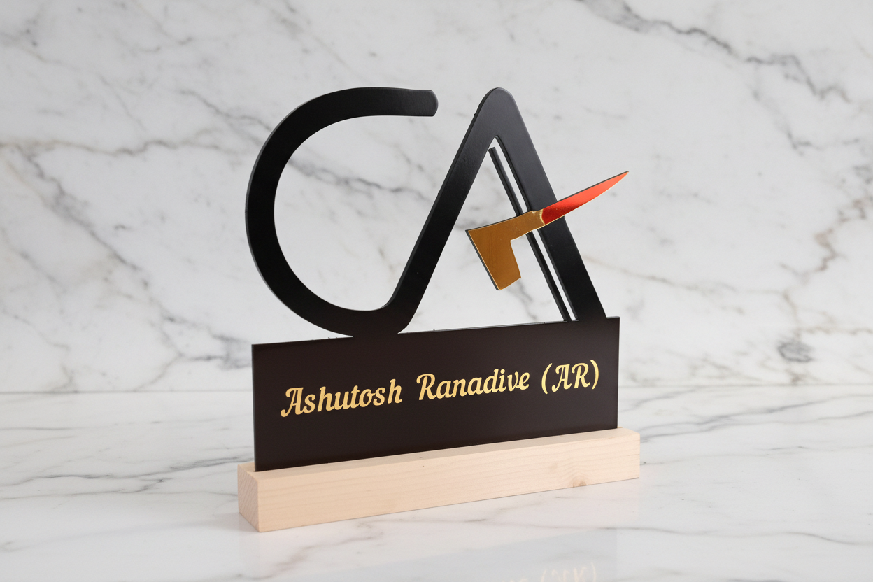 CA Metal Stand with pine wood base ✅