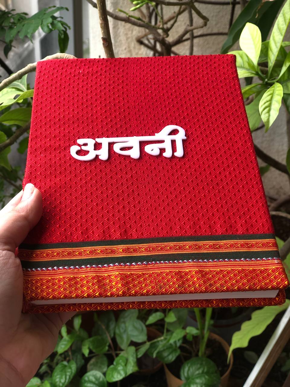 Customize Name fabric Diary in khaan ❤️❣️