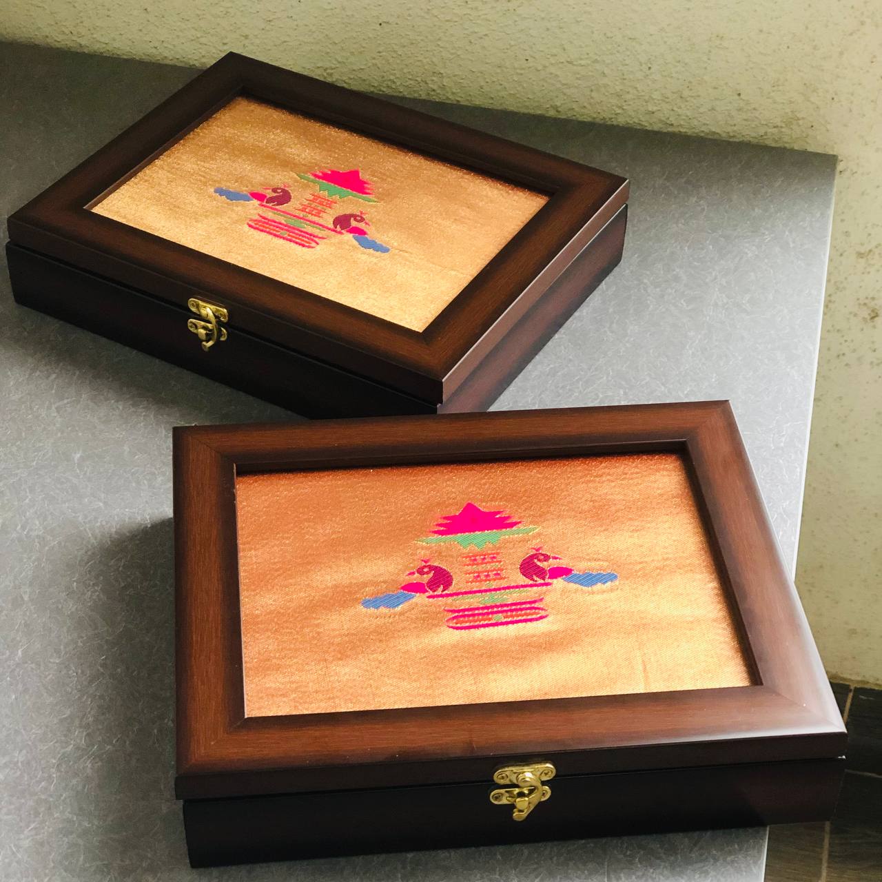 Golden Paithani Jewellery Box ♥️😍✨
