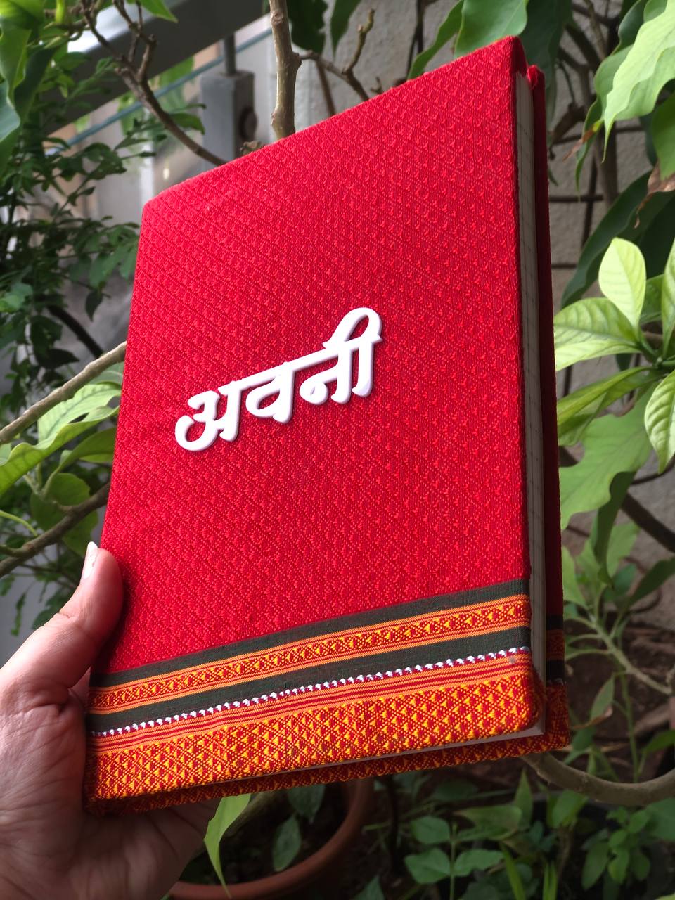 Customize Name fabric Diary in khaan ❤️❣️