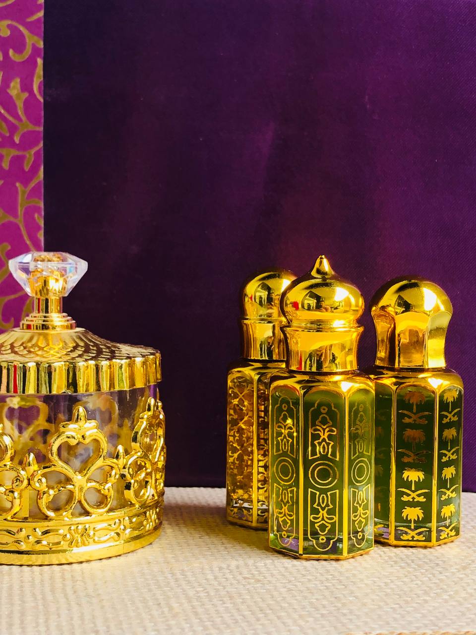 Trio Attar Combo in Royal Golden Bottles 🎁