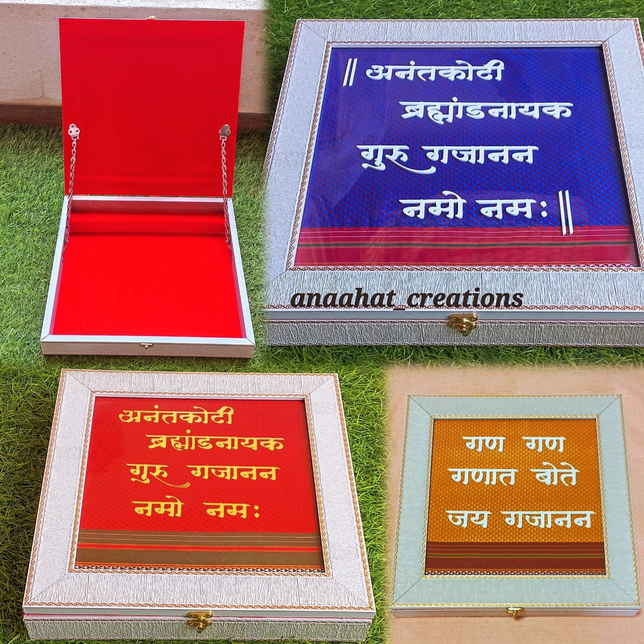 Granth peti ( sacred book box with customised mantra )🪔🛕