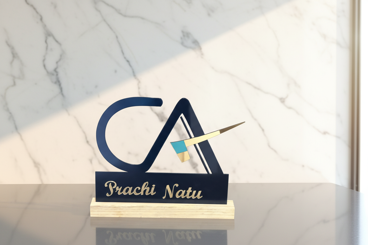 CA Metal Stand with pine wood base ✅