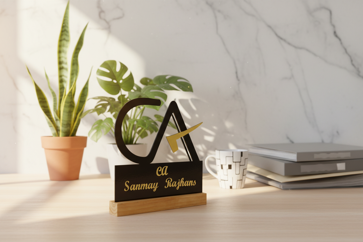 CA Metal Stand with pine wood base ✅