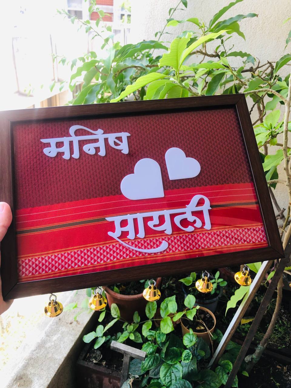 Couple Name Frame In Khann background ♥️♥️♥️