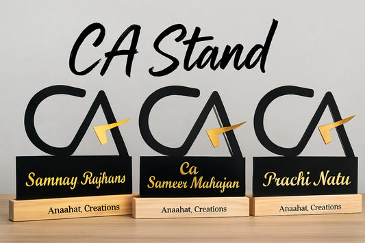 CA Metal Stand with pine wood base ✅