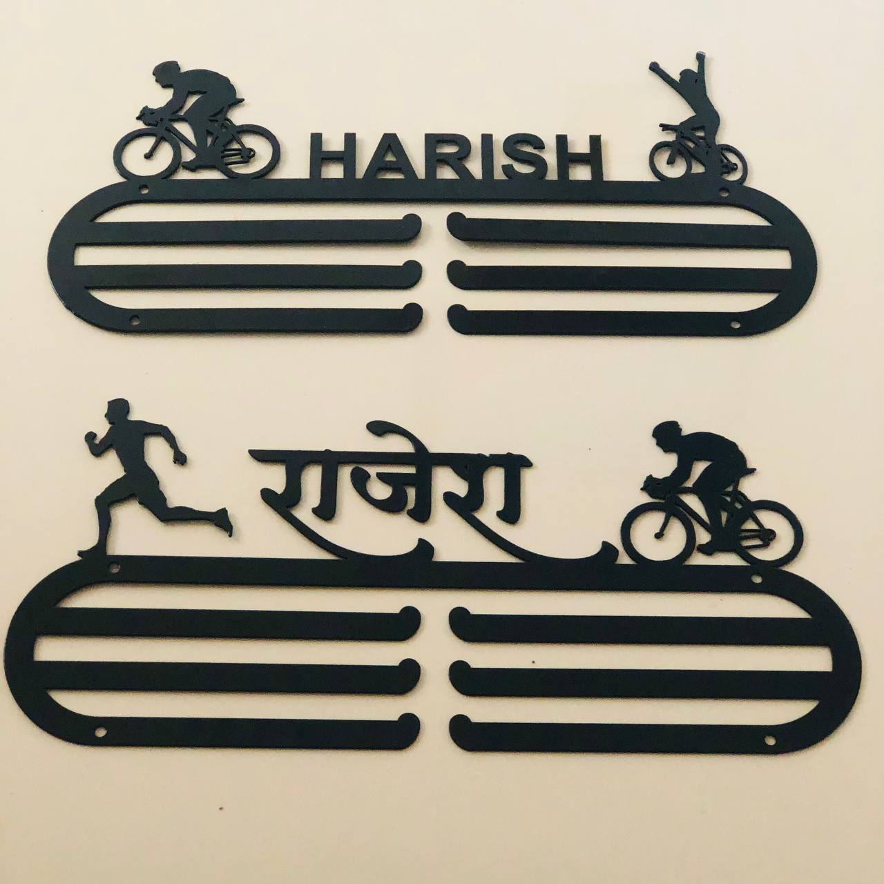 Personalized medal hanger