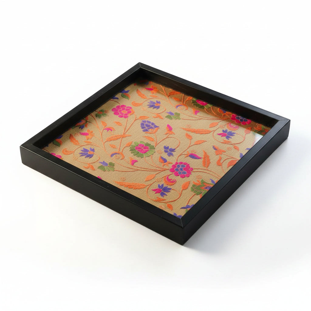 Elegant Paithani Serving Tray🍁