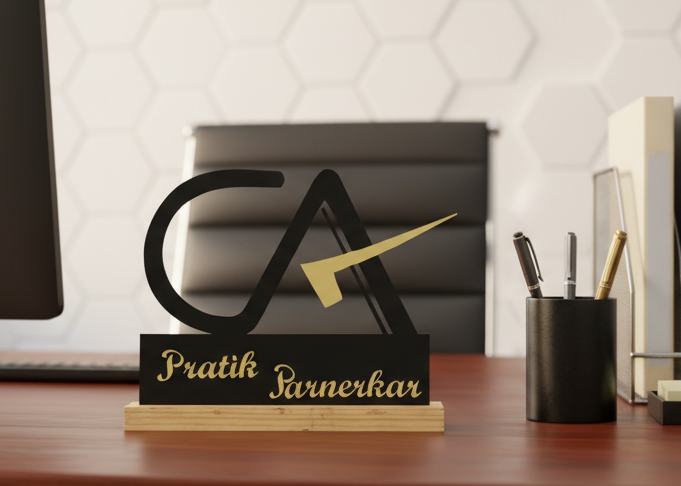 CA Metal Stand with pine wood base ✅