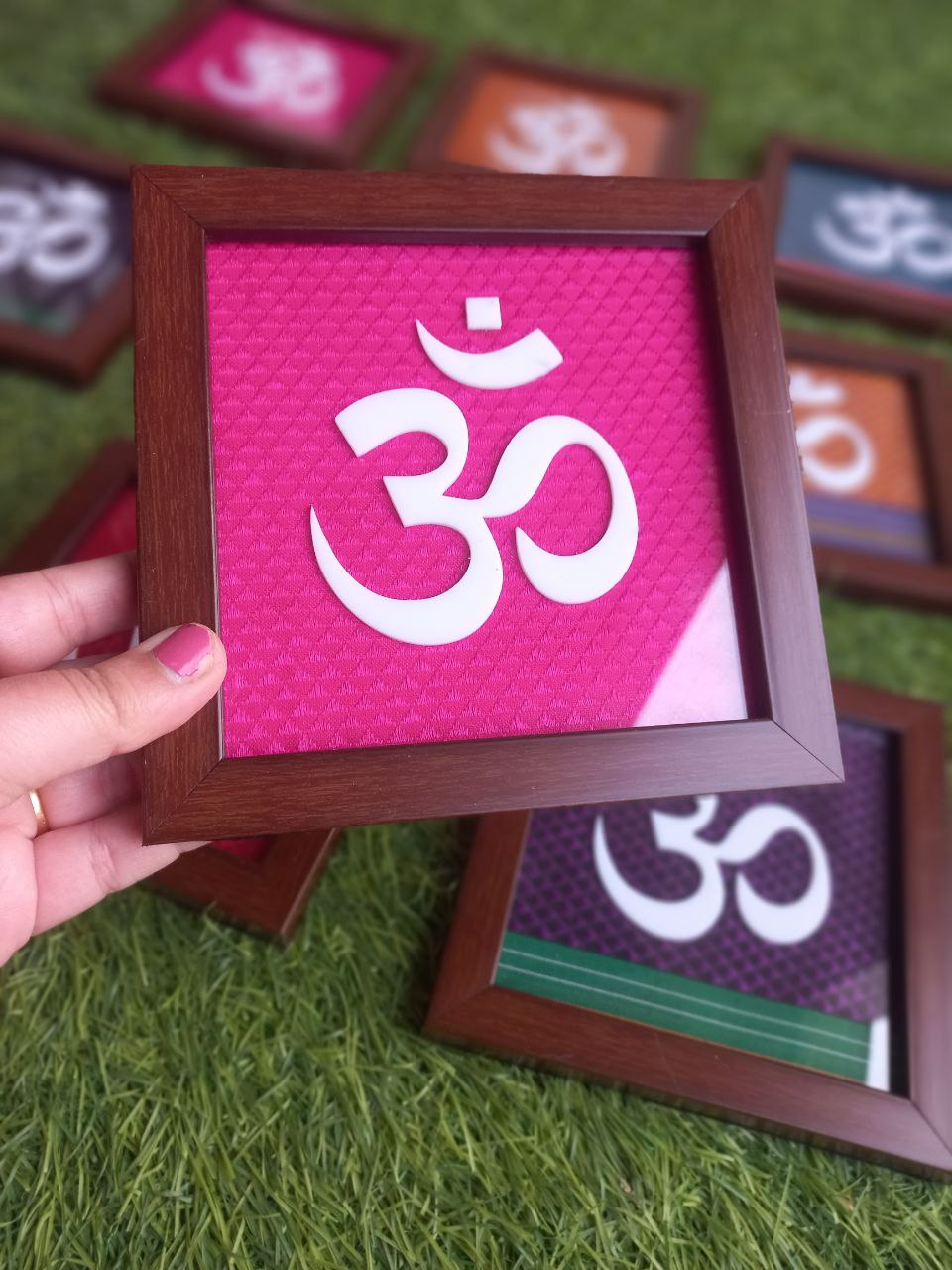 Om Khan fabric frame 🛕📿🕉️