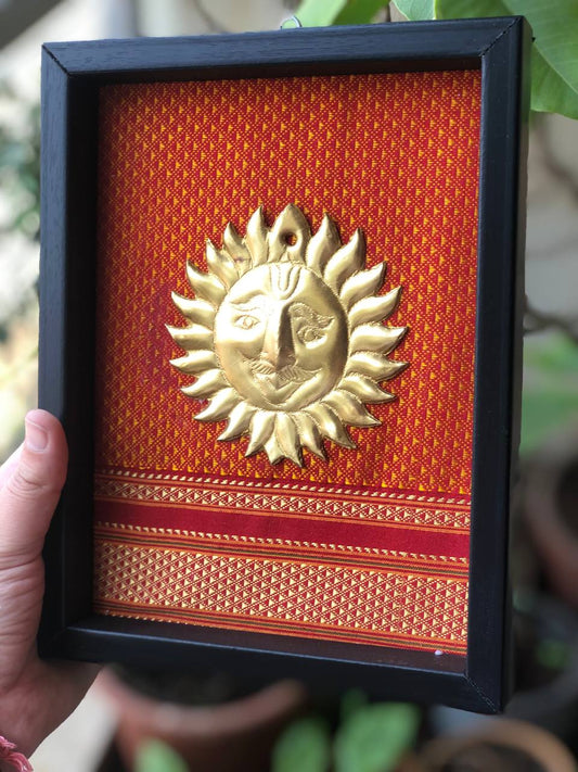 Brass Sun Khan fabric frame 🌞☀️