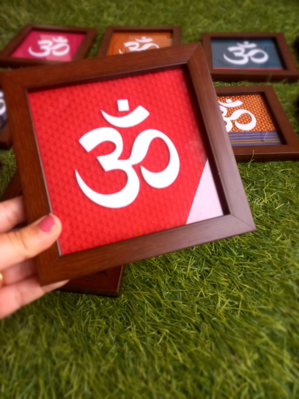 Om Khan fabric frame 🛕📿🕉️