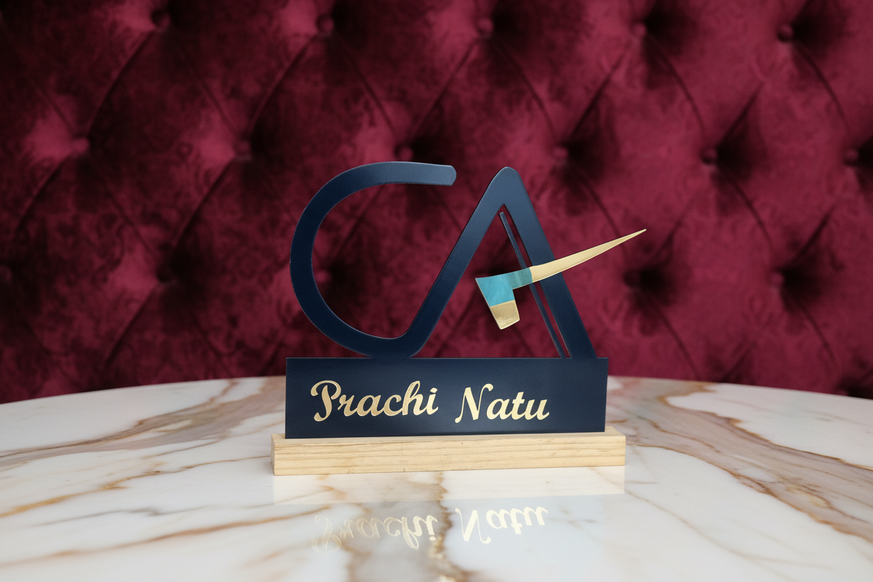 CA Metal Stand with pine wood base ✅