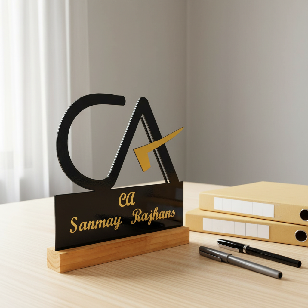 CA Metal Stand with pine wood base ✅