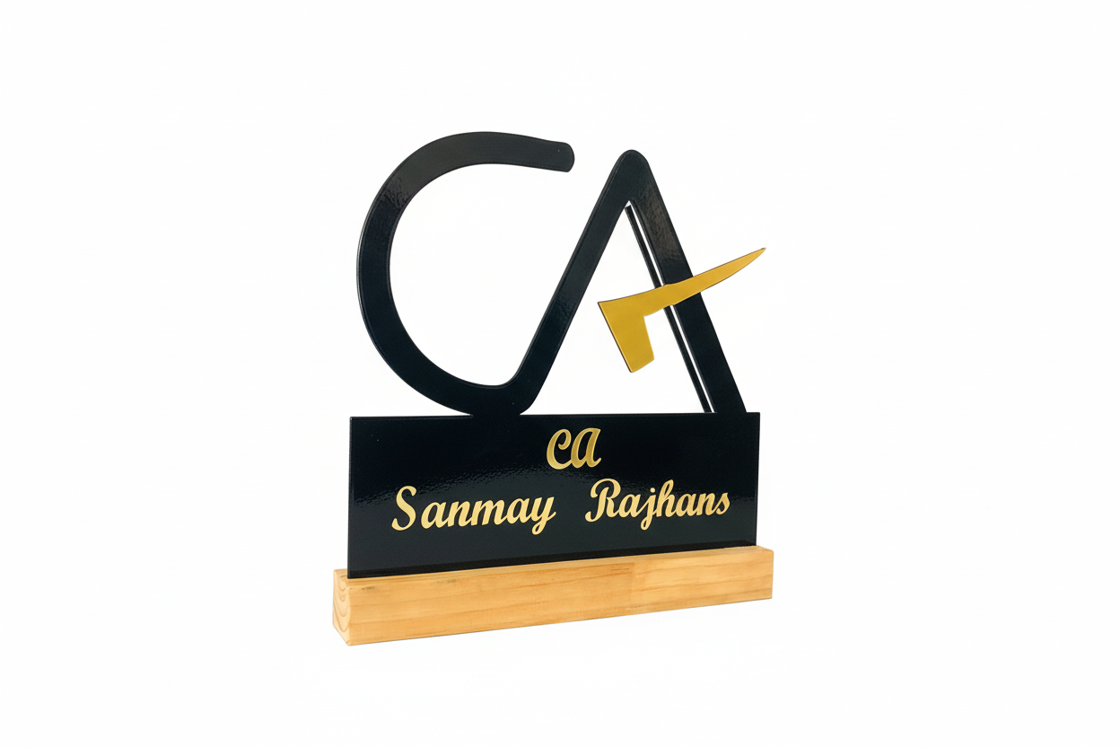 CA Metal Stand with pine wood base ✅