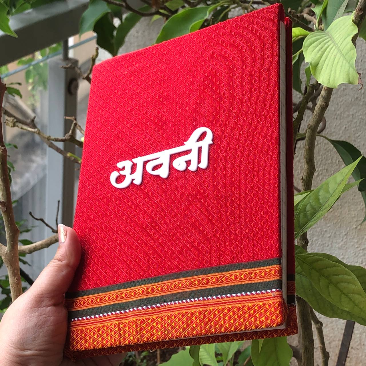 Customize Name fabric Diary in khaan ❤️❣️